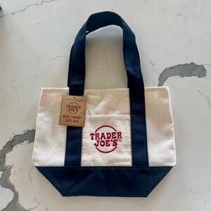 Trader Joe's Mini Canvas Tote Bag NWT